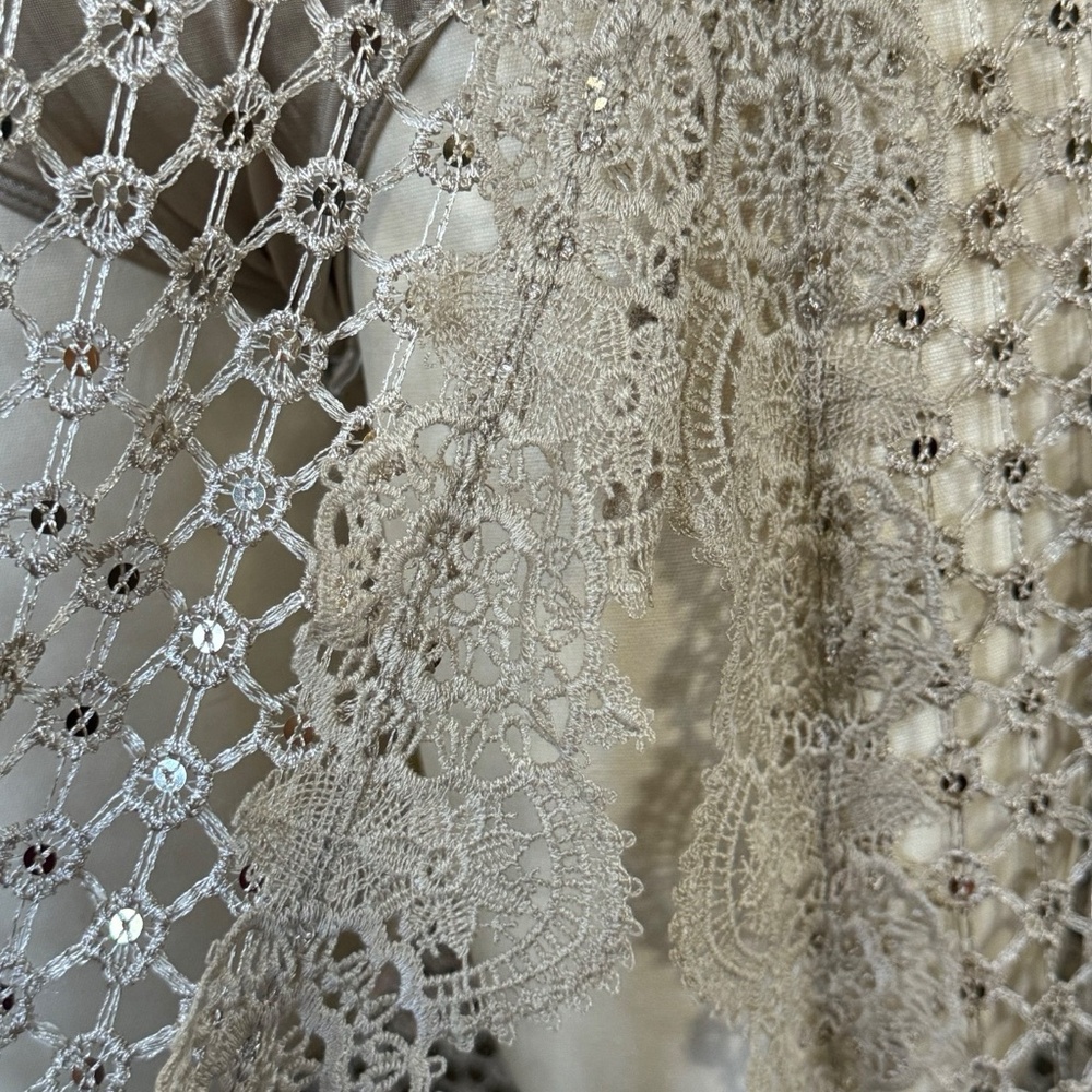 Free People Crochet Maxi Dress in Ivory - Picture 4 of 7